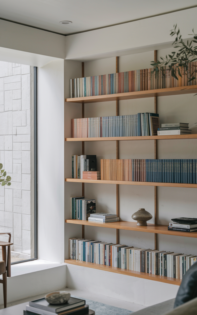 Create a color-coordinated book display