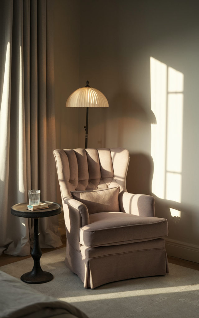 Create a cozy reading corner with low lighting.