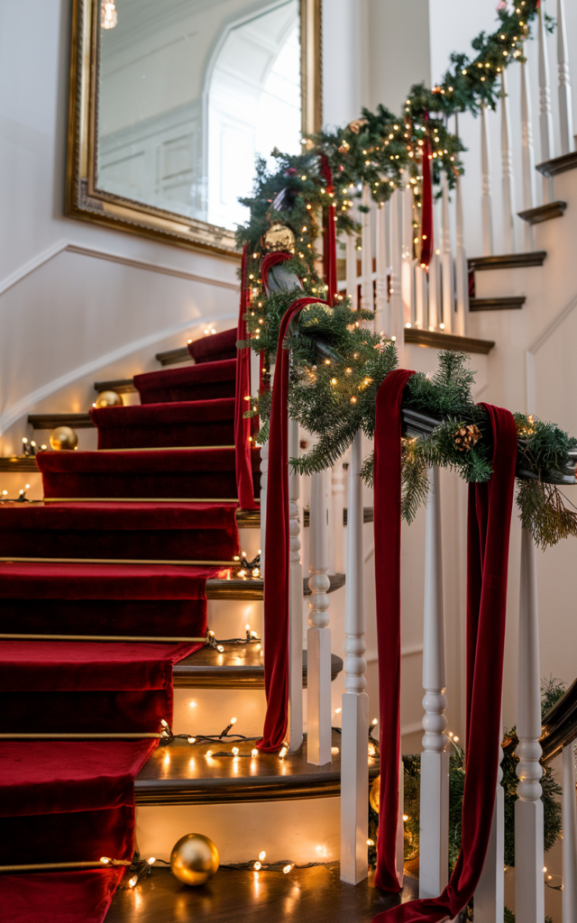 Create a red-and-gold luxury theme throughout.