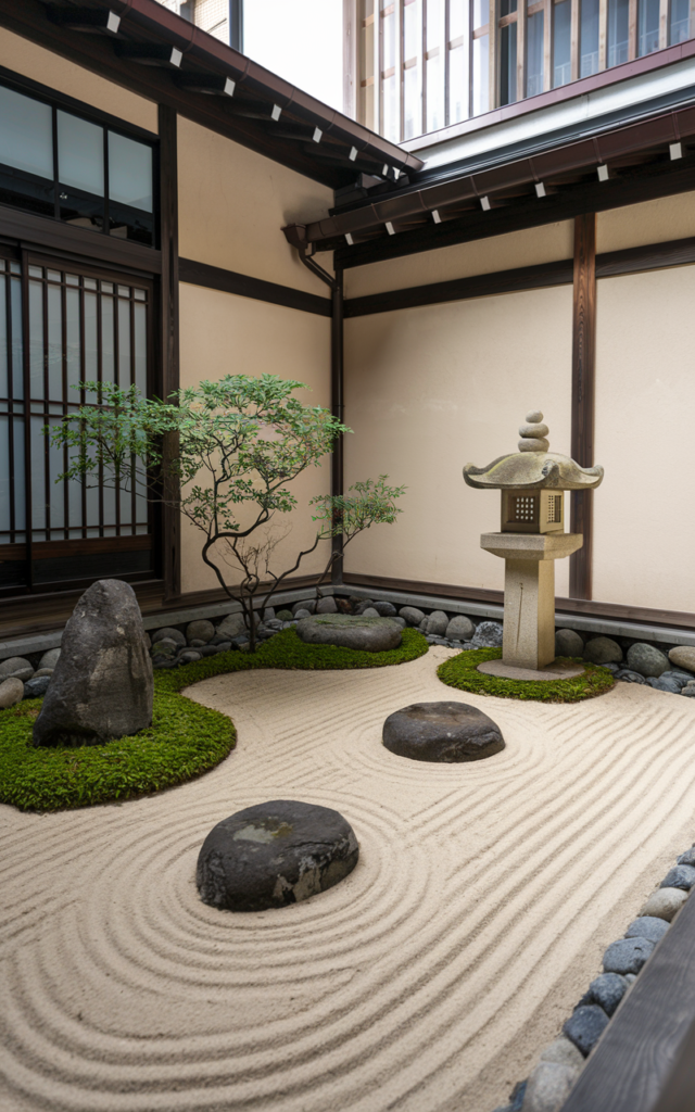 Create a zen corner with sand and stones 🧘‍♂️