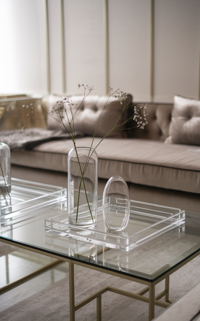 Decorate with Glass and Clear Accessories