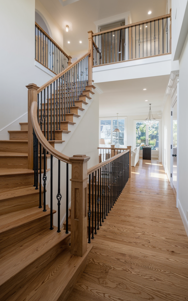 Extend the Wood Staircase into the Hallway Floor