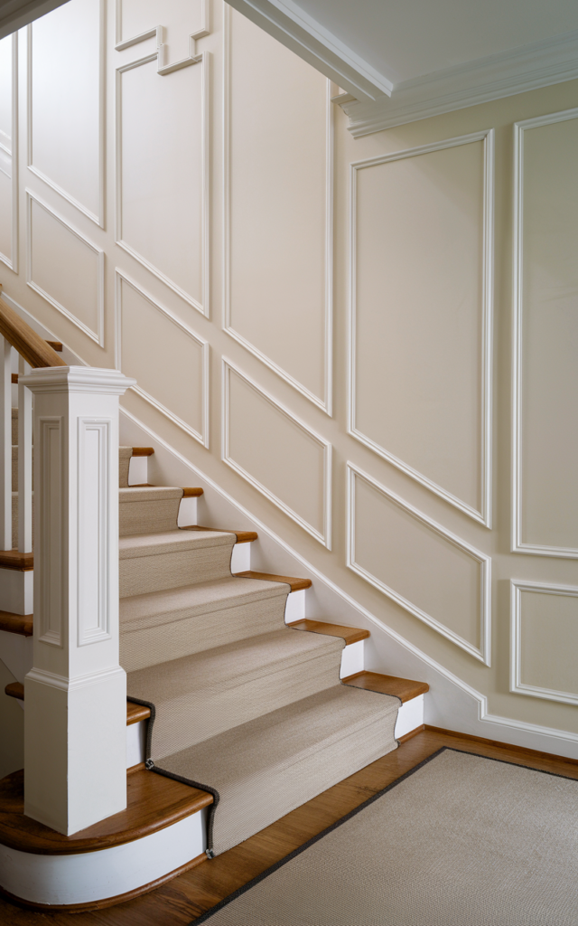 Frame the staircase with picture-frame molding