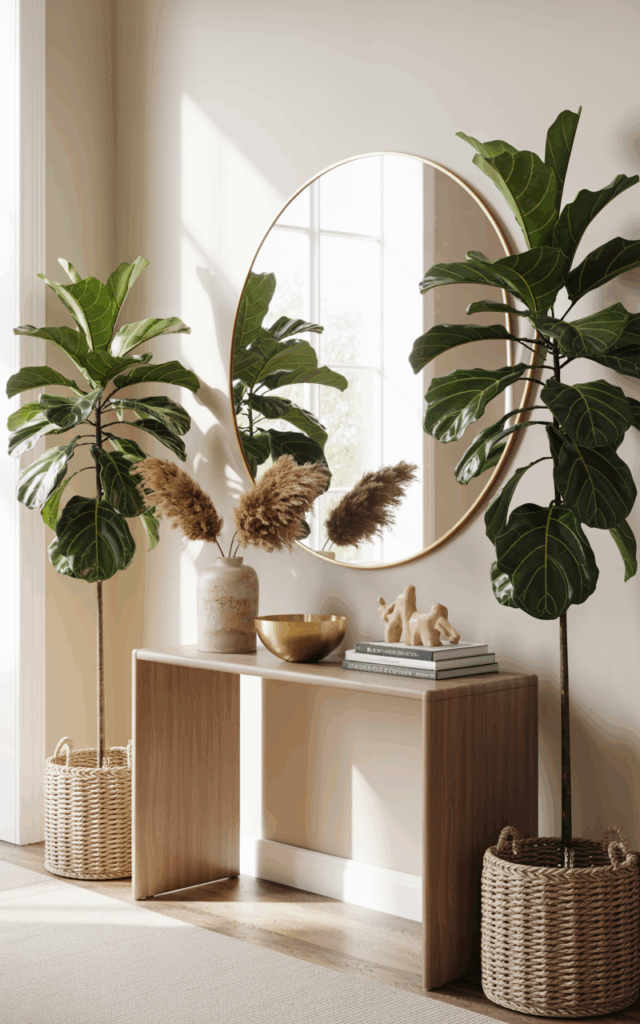 Frame your entryway with tall plants