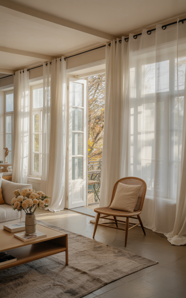 Hang Sheer Curtains for a Breezier Feel