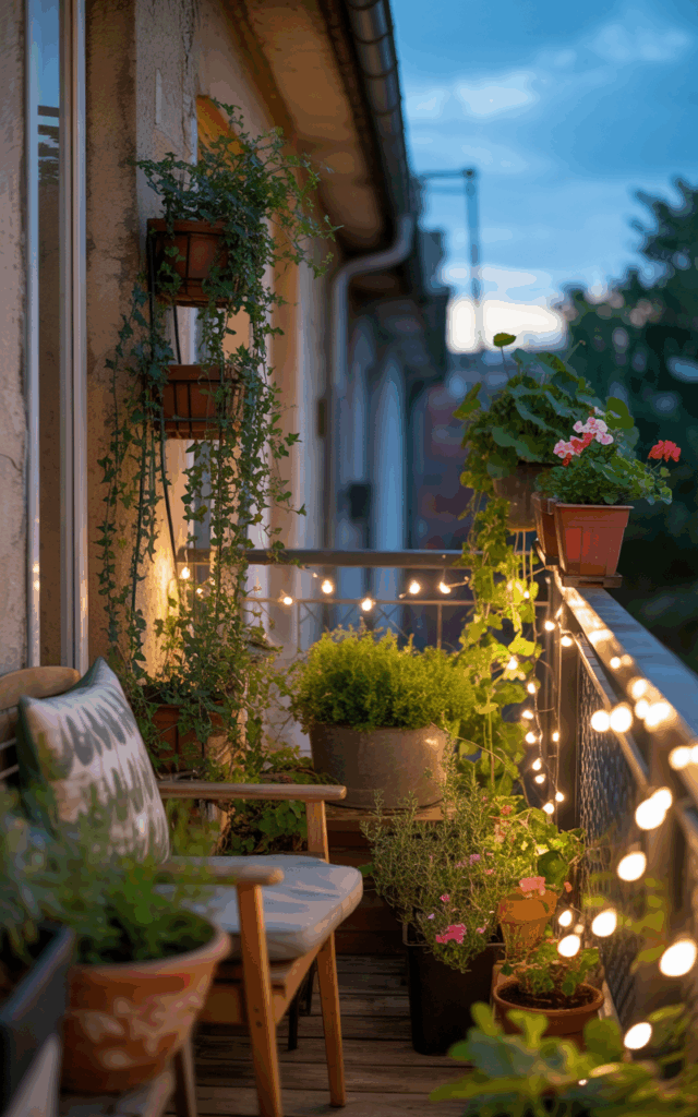 Hang String Lights for Evening Ambience