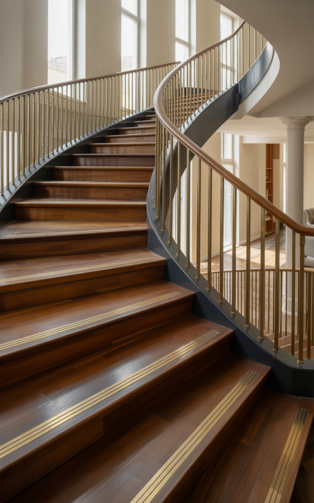 Highlight the Stair Edge with Brass Details