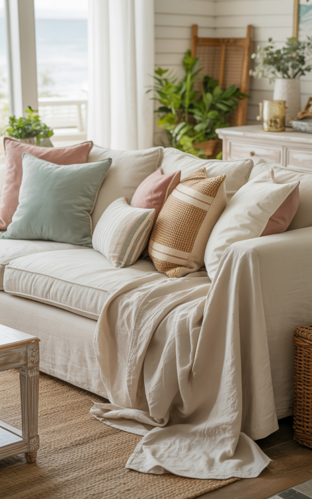 Incorporate Light-Colored Slipcovers for a Fresh Look