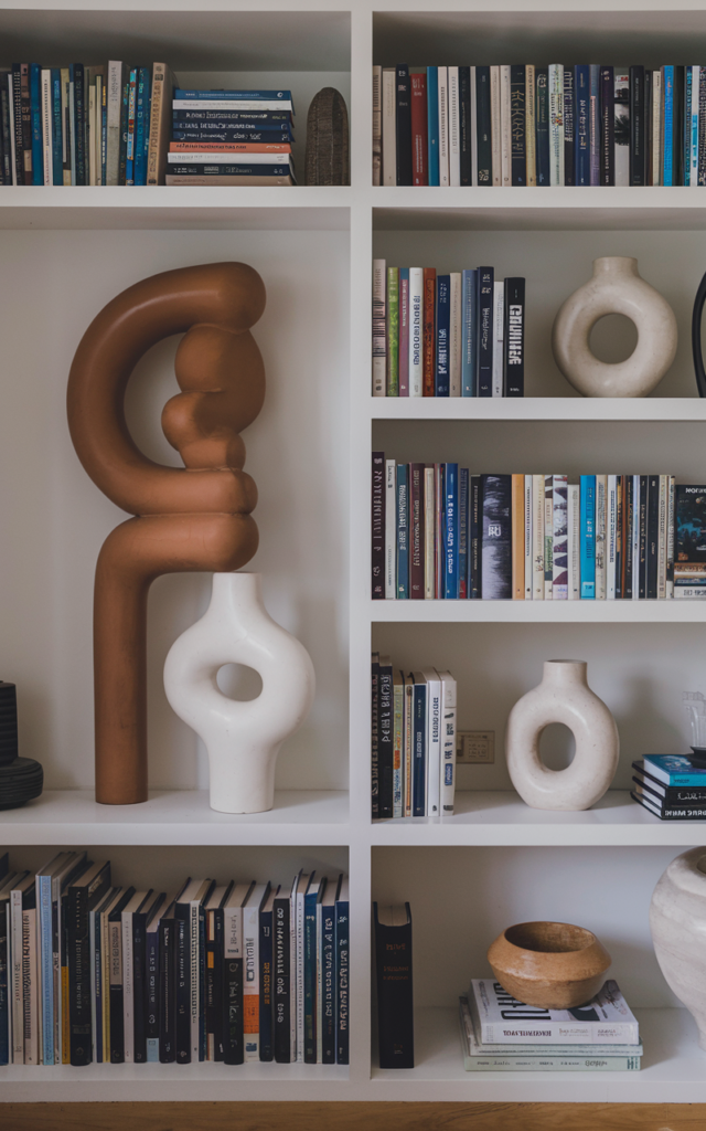 Incorporate sculptural objects as conversation starters 🗿