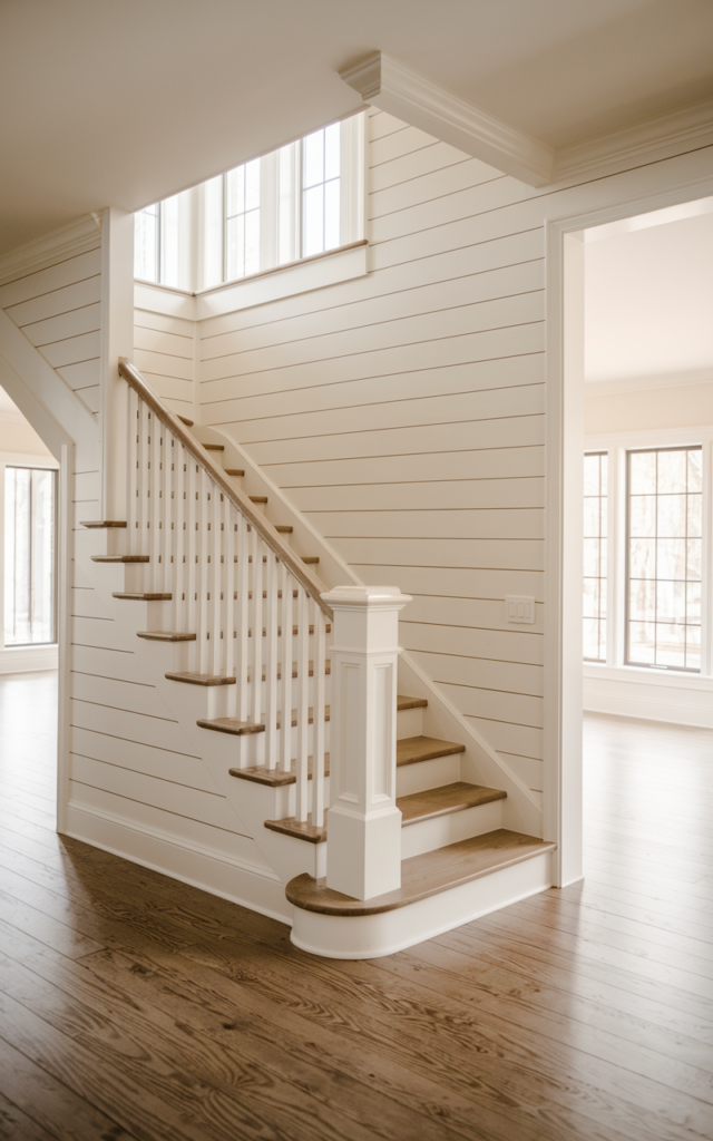 Incorporate vertical shiplap for subtle texture