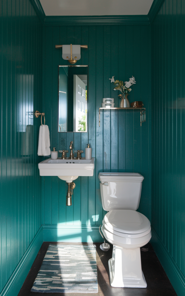 Install Board and Batten in a Tiny Powder Room