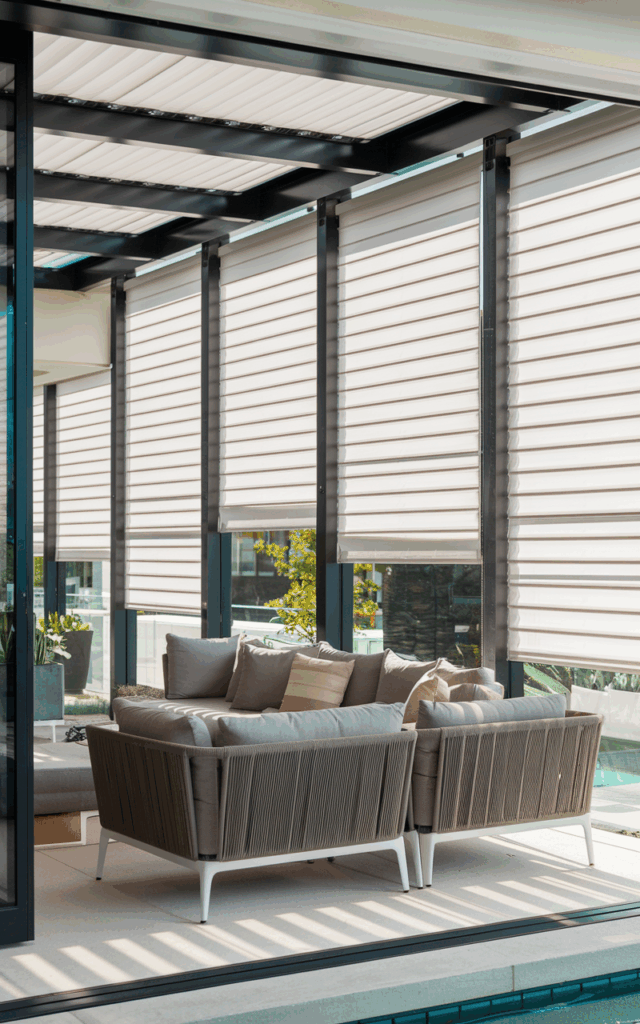 Install Motorized Outdoor Blinds on Covered Patios