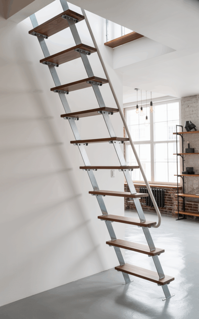 Install Wall-Mounted Ladder Stairs for Loft Access