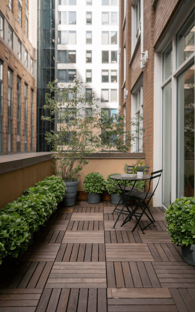 Install a Wooden Deck Tile Floor for Warmth
