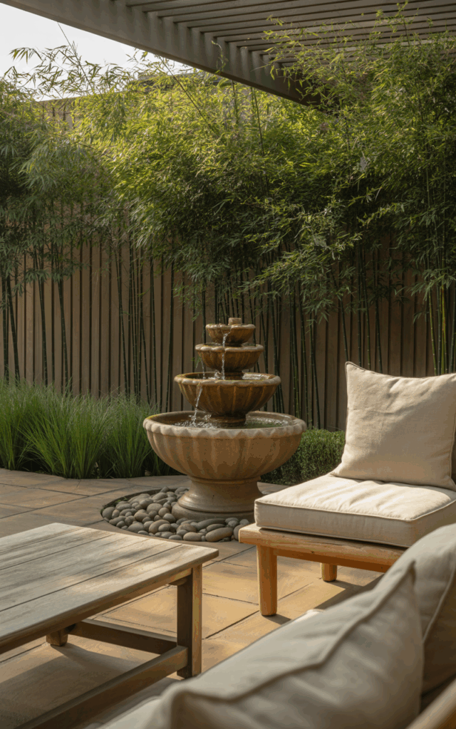 Install an Outdoor Water Feature Near the Fence Line