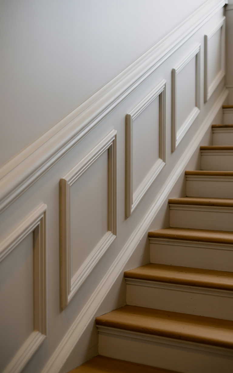 Staircase Raked Panel 24 Staircase Paneling Ideas That Instantly Elevate Your Home – My ...