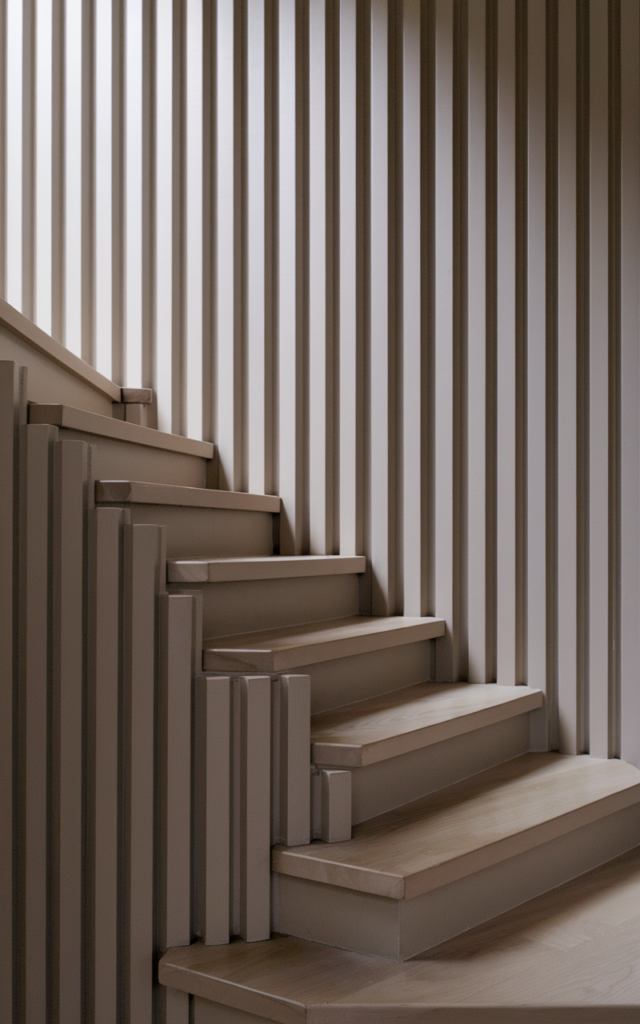 Install fluted panels for a soft, sculptural feel