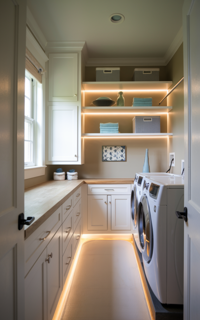 Install under-cabinet lighting for brightness