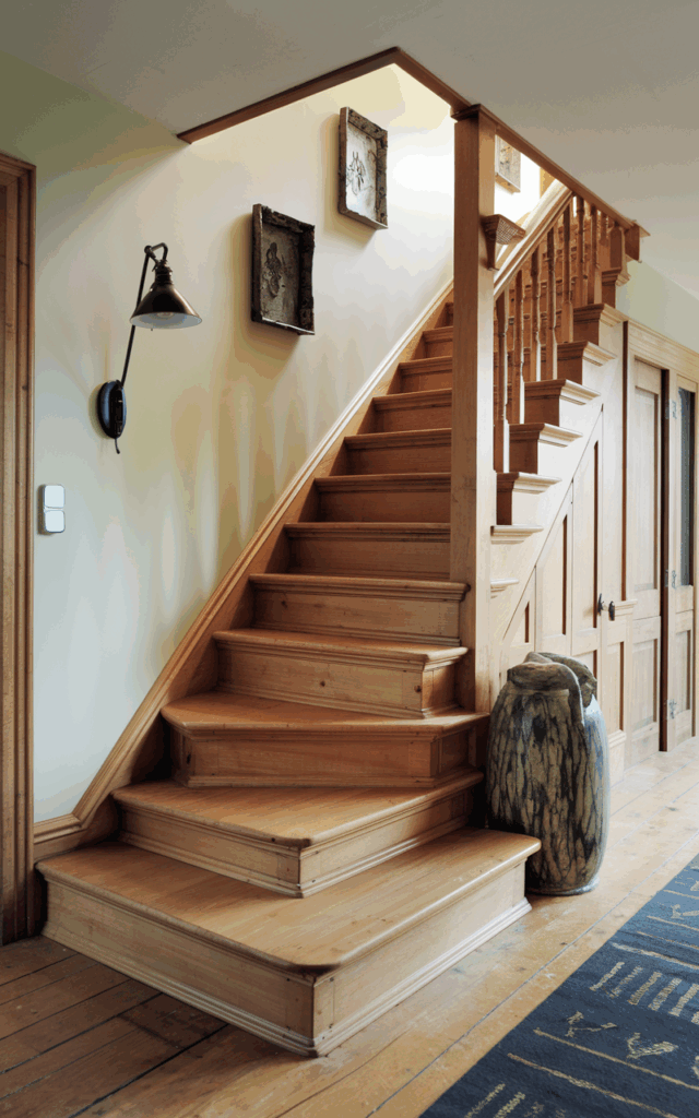 Integrate hidden storage beneath open steps