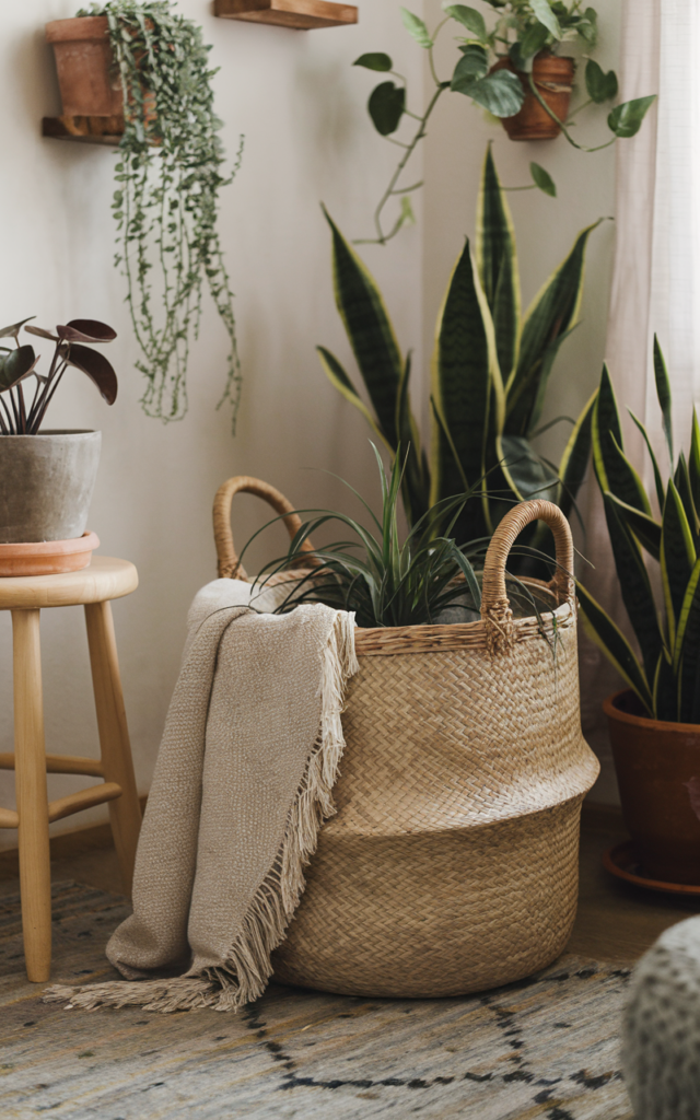 Introduce Woven Baskets for Natural Texture