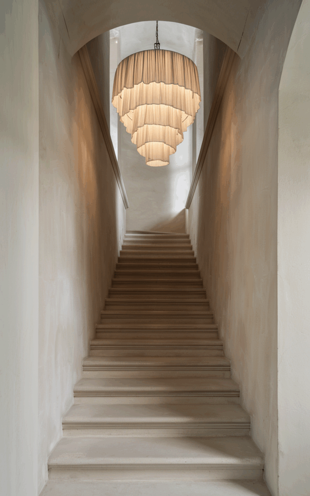 Introduce a Sculpted Fabric Chandelier for Soft Elegance