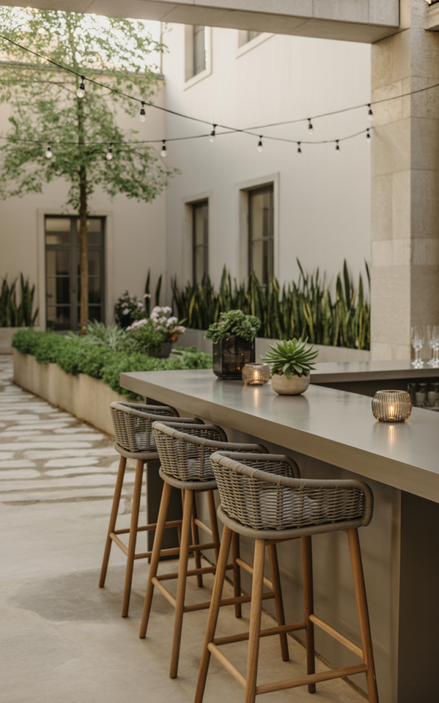 Introduce a mini outdoor bar setup 🍹