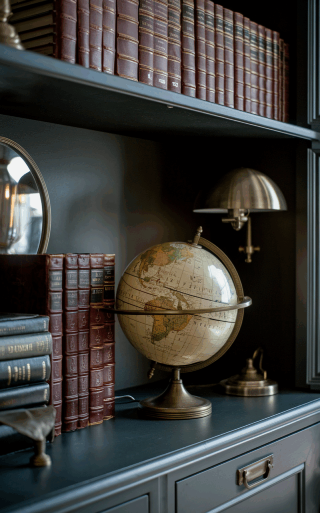 Introduce an old globe for academic charm