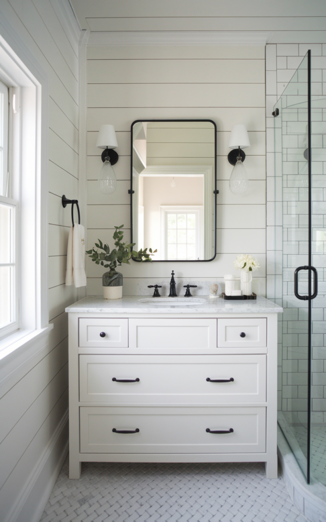 Keep It Classic With Crisp White and Black Accents