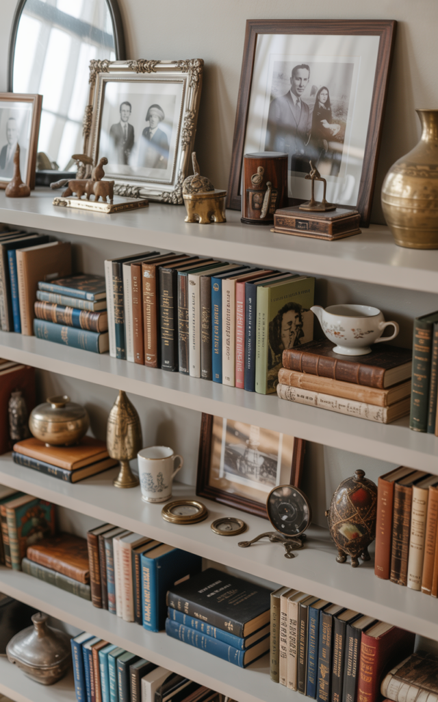 Mix books with personal objects