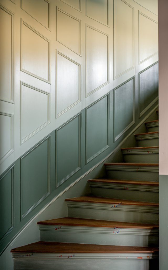 Paint paneling in a soft ombré gradient