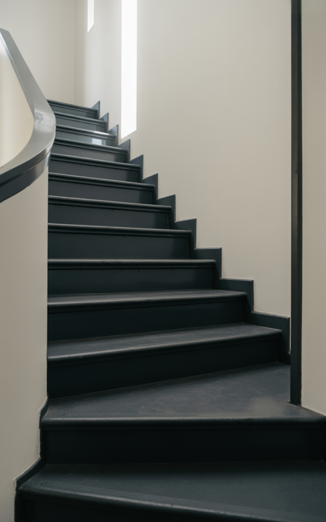 Paint the risers black and keep the treads white