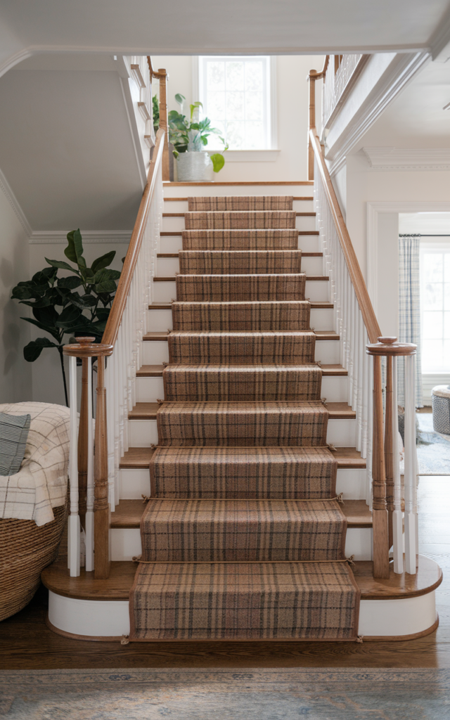 Refresh your staircase seasonally with interchangeable runners.