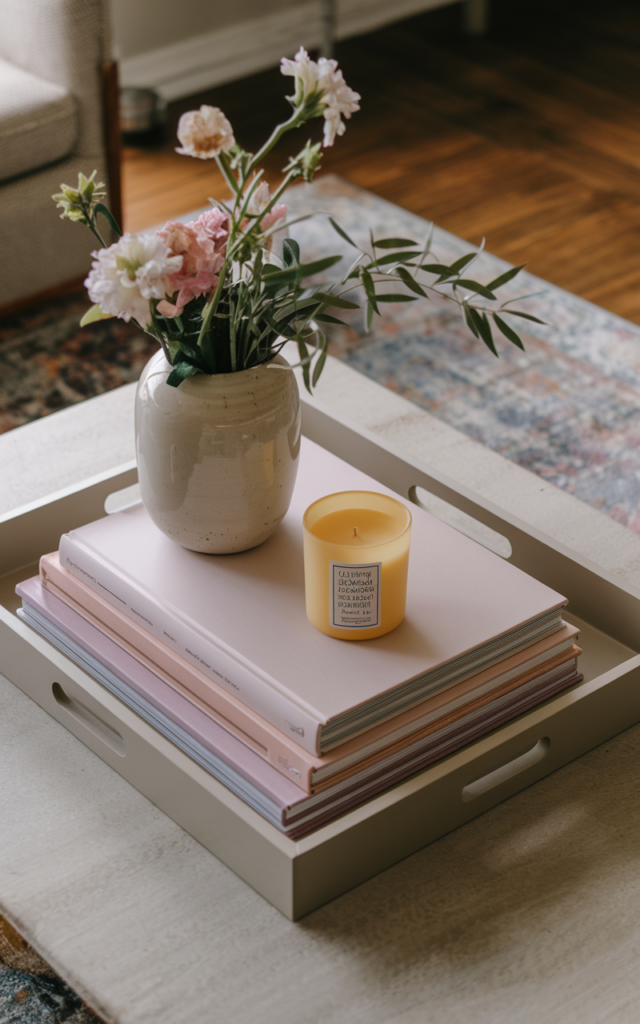 Style a Spring-Inspired Coffee Table Tray