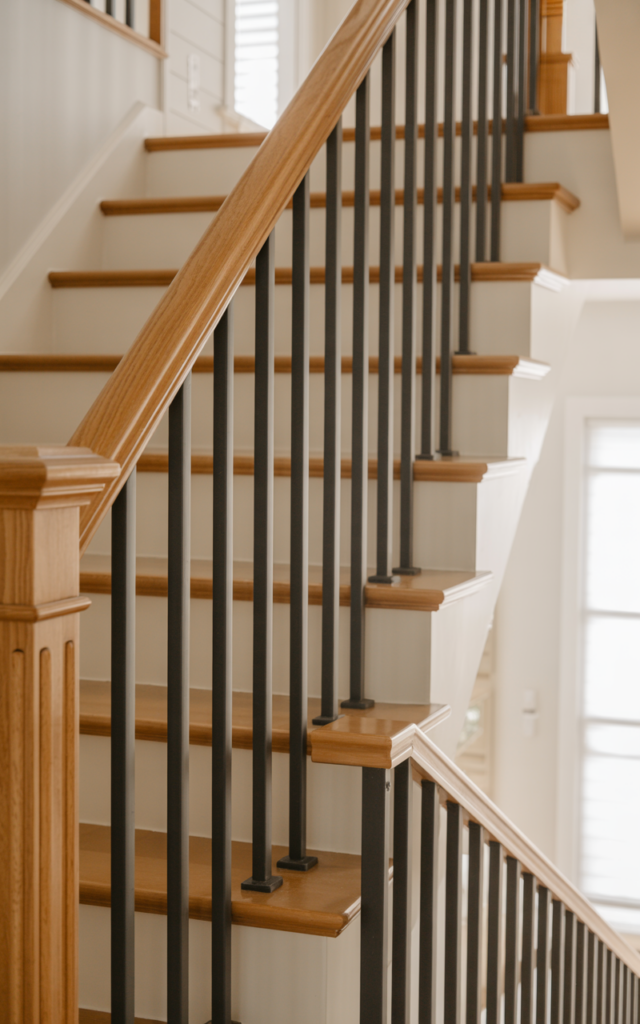 Swap bulky balusters for slim metal spindles