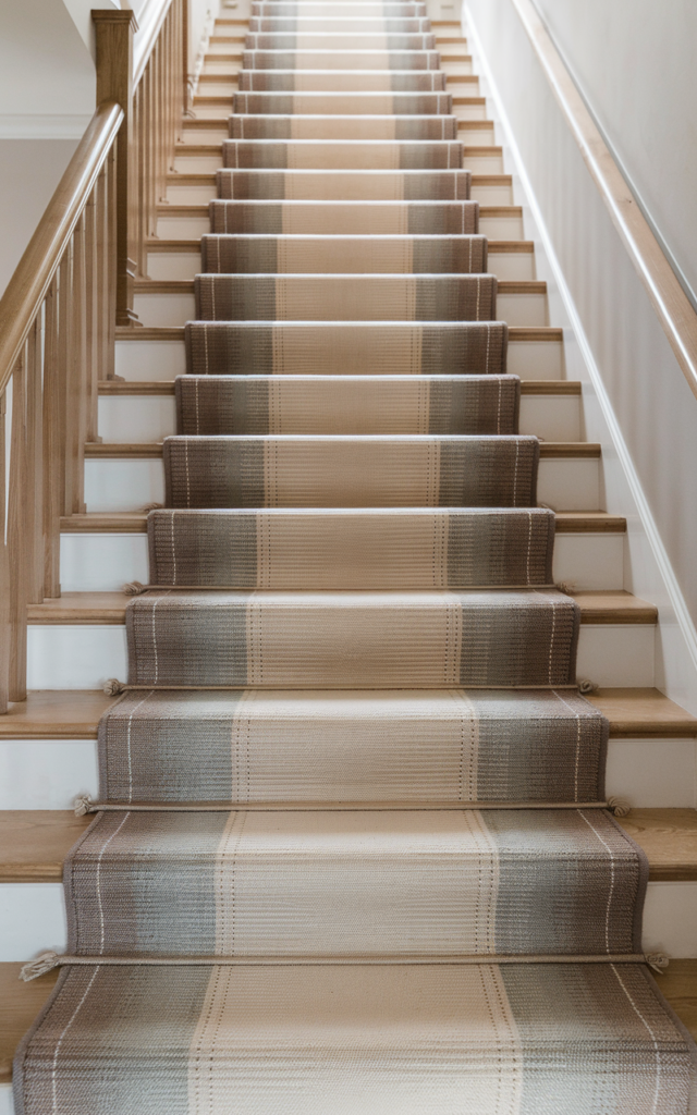 Try a subtle ombré runner for modern softness.