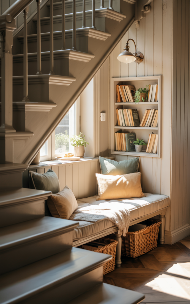 Turn the underside into a cozy reading nook