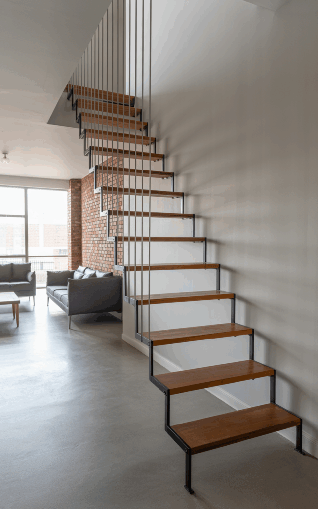 Use Metal Frame Stairs With Slim Profiles
