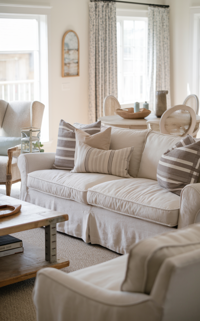Use Slipcovers for a Relaxed Look