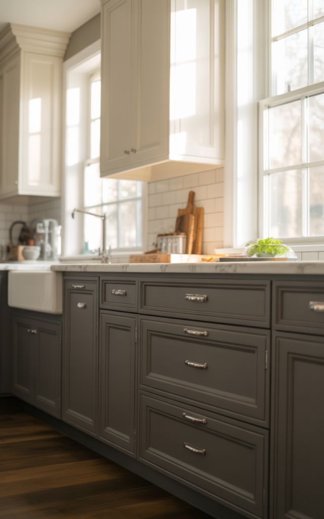 Use Two-Tone Cabinets for Visual Interest
