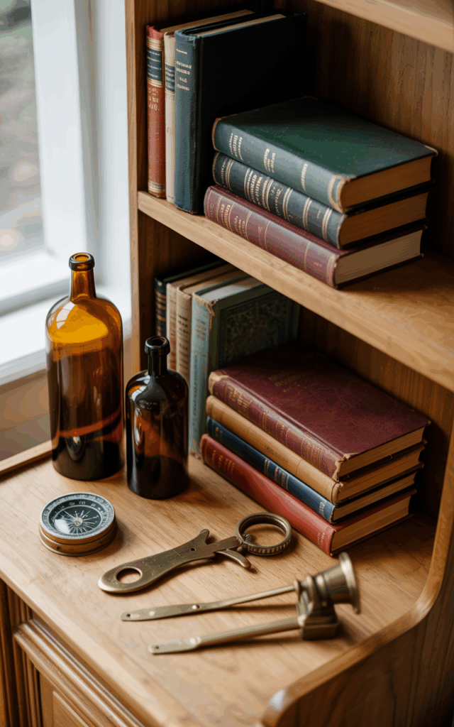 Use odd-number groupings to keep shelves interesting