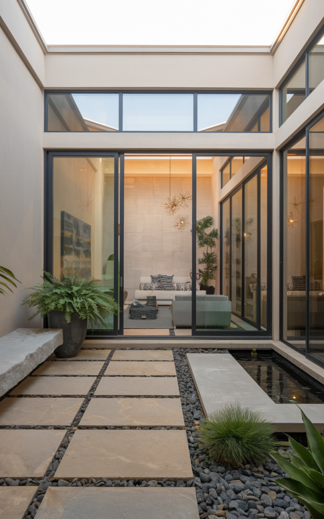 Use sliding glass doors to connect indoors and outdoors 🚪