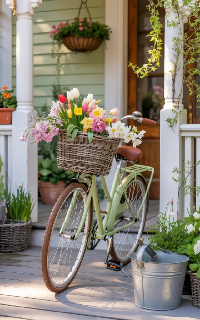 Add a floral bicycle accent 🚲🌸