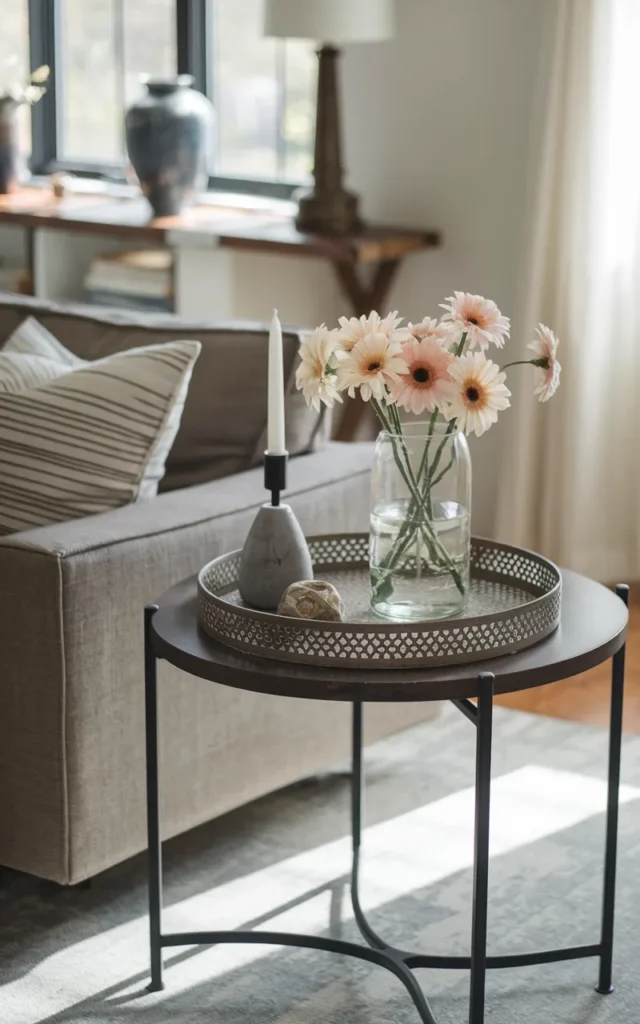 Add a pastel ottoman or pouf 🪴