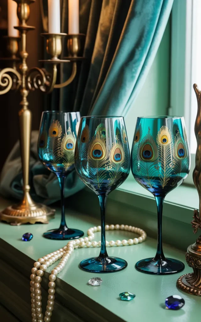 Add peacock feather details 🦚