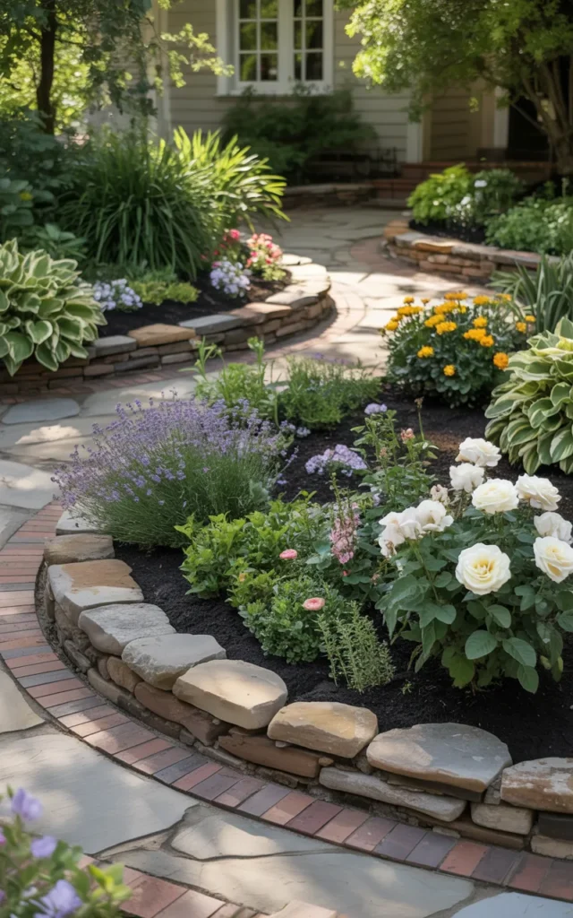Add stone edging around flower beds 🪨