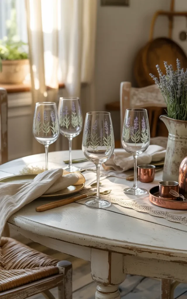 Add tiny lavender sprigs for French cottage charm 💜