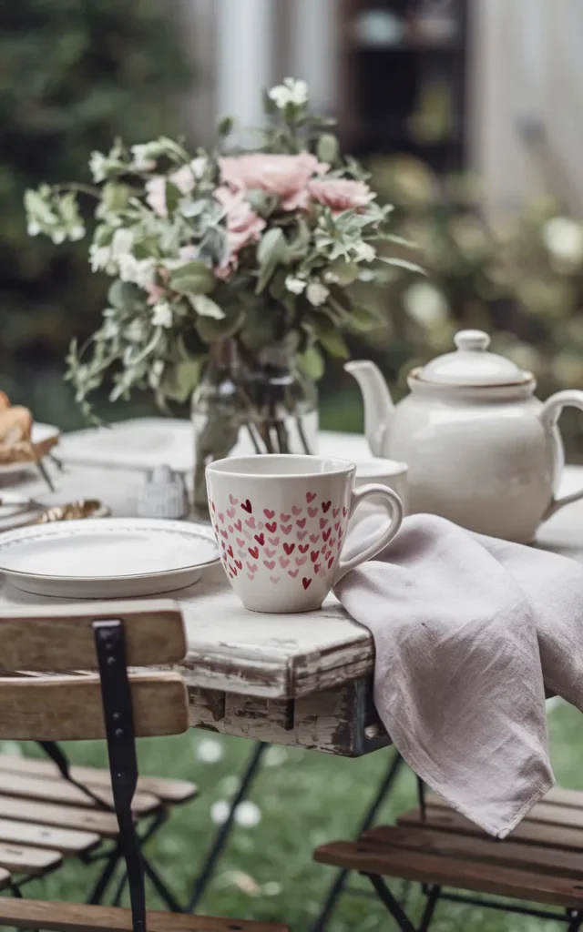 Add tiny scattered hearts for a sweet romantic feel 💕