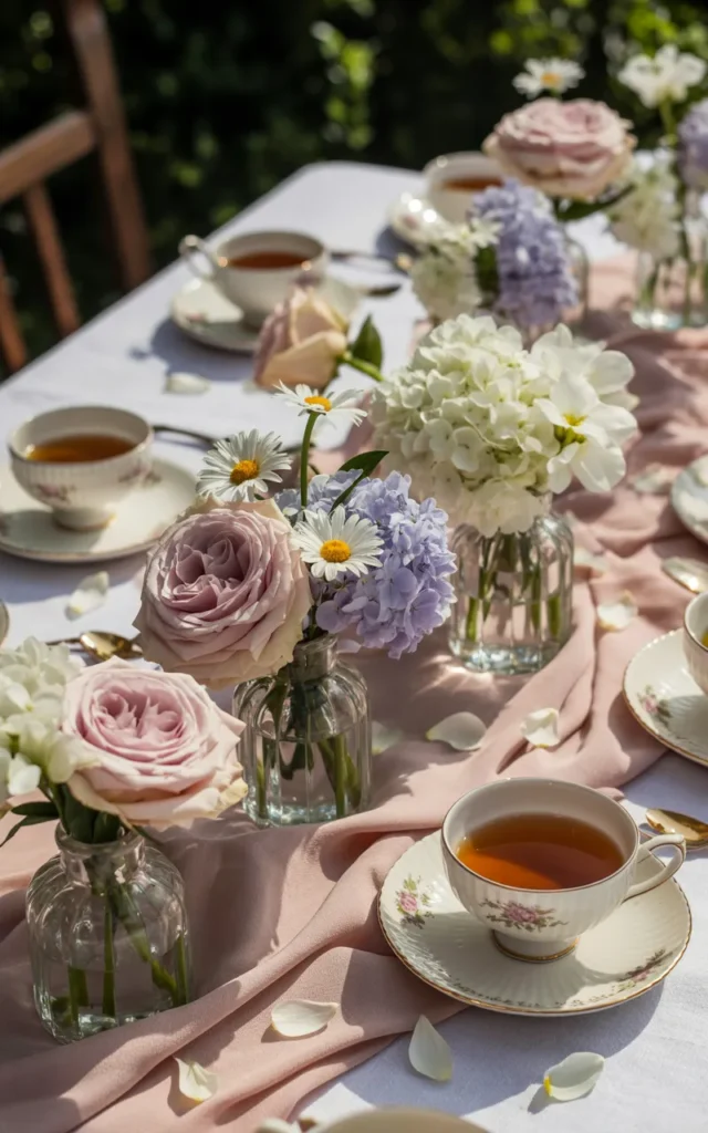 Arrange fresh flowers in petite vases 🌷