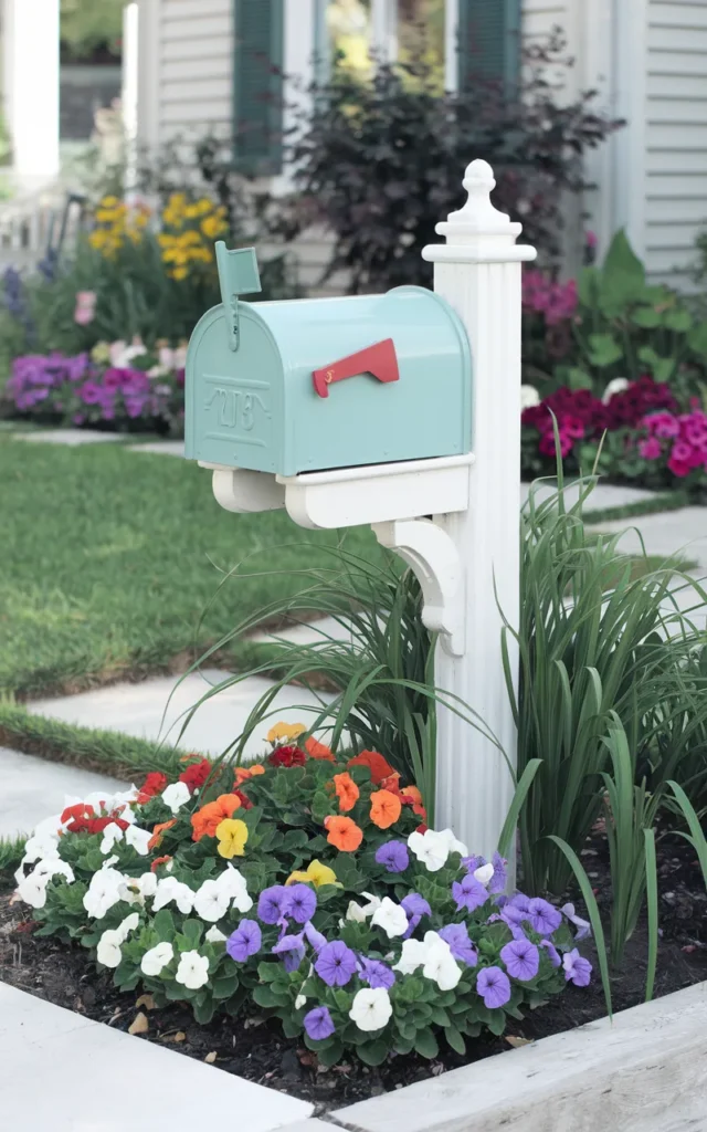 Brighten the mailbox area with flowers 📬🌸