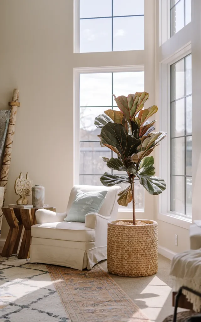 Bring in a large leafy plant 🌿